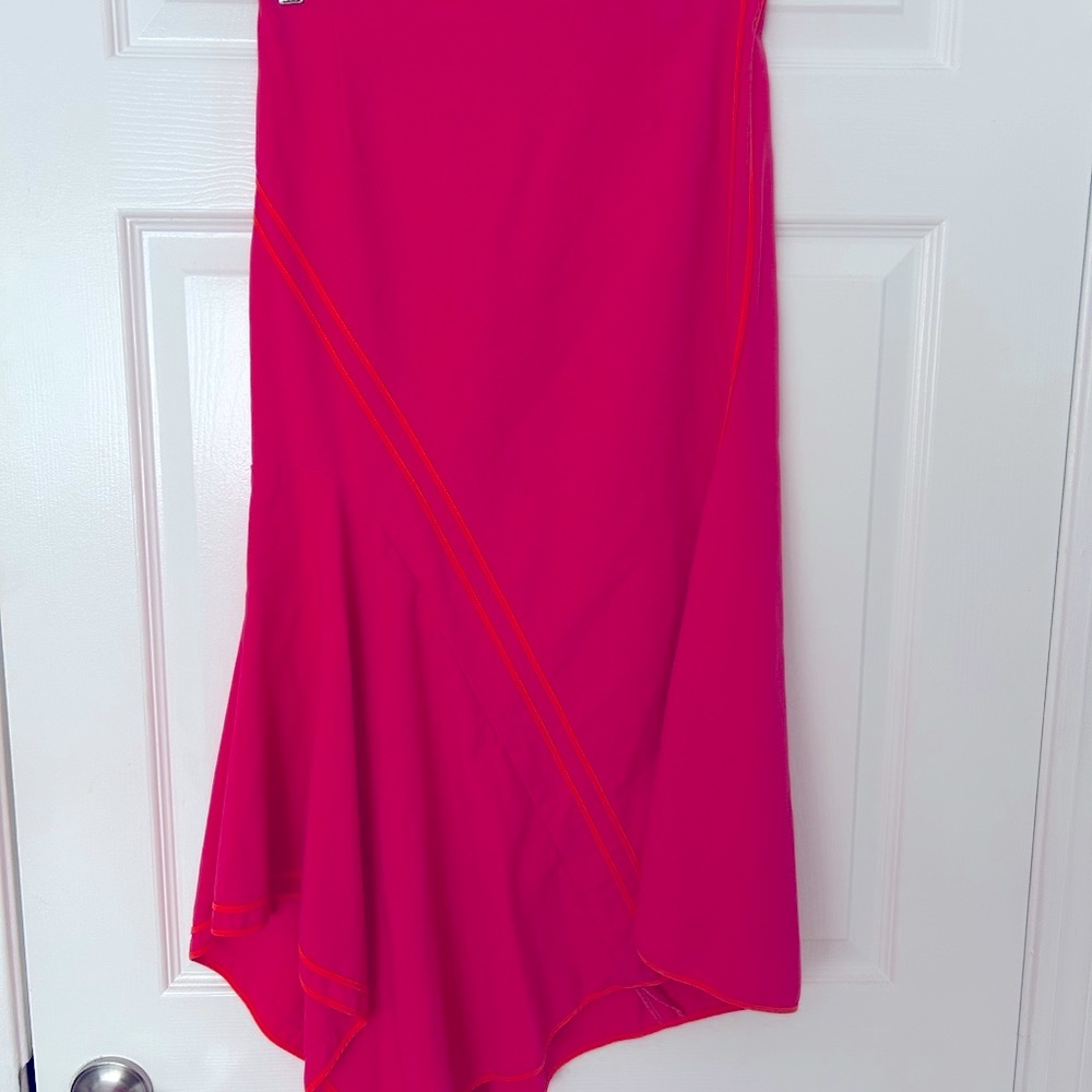 Jason Wu Red Midi Wrap Skirt Asymmetrical High-Low